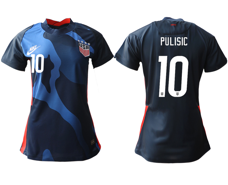 Women's 2020-21 America away aaa version 10# PULISIC soccer jerseys