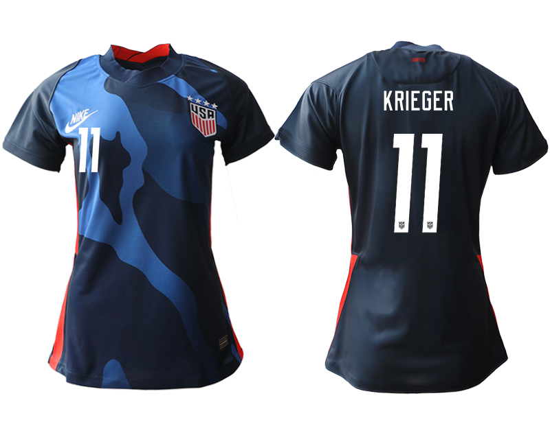 Women's 2020-21 America away aaa version 11# KRIEGER soccer jerseys