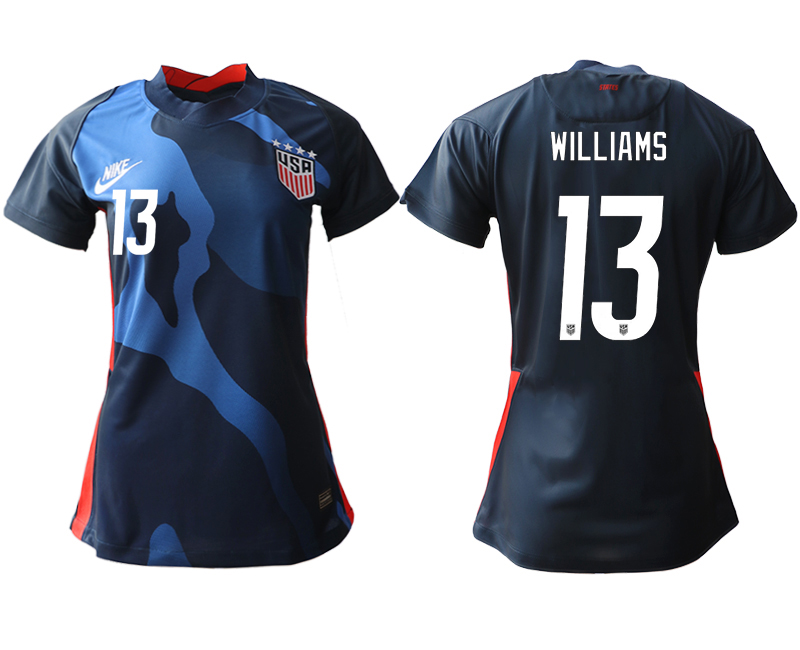 Women's 2020-21 America away aaa version 13# WILLIAMS soccer jerseys
