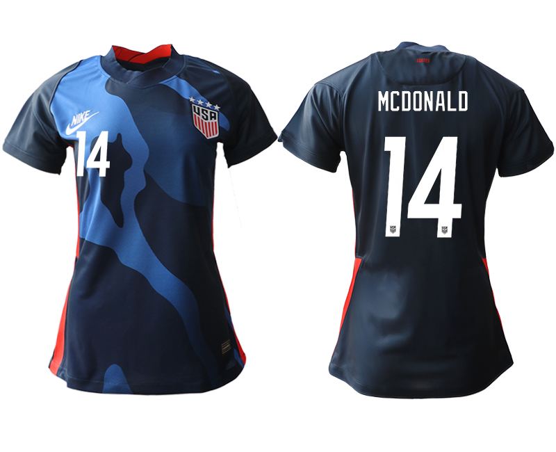 Women's 2020-21 America away aaa version 14# MCDONALD soccer jerseys