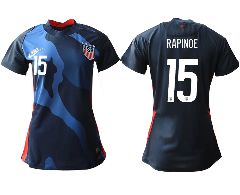 Women's 2020-21 America away aaa version 15# RAPINOE soccer jerseys
