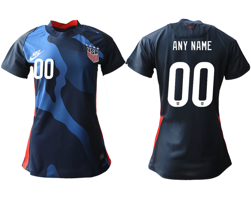 Women's 2020-21 America away aaa version any name custom soccer jerseys
