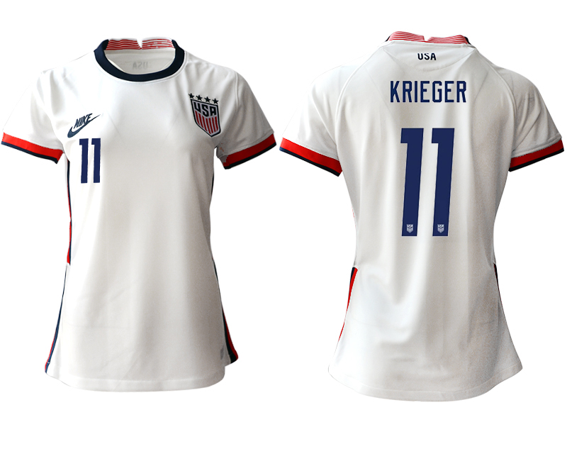 Women's 2020-21 America home aaa version 11# KRIEGER soccer jerseys