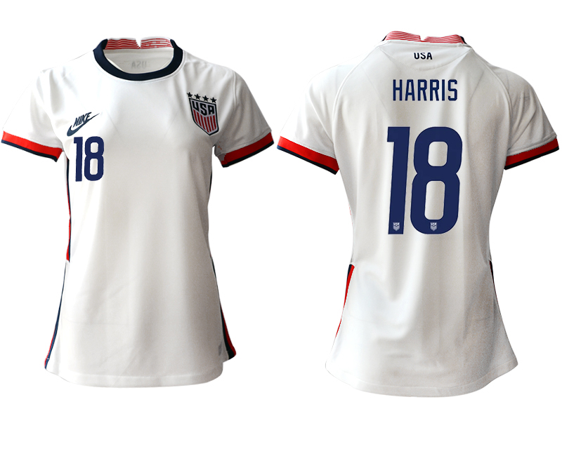 Women's 2020-21 America home aaa version 18# HARRIS soccer jerseys