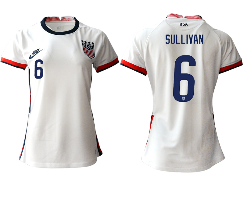 Women's 2020-21 America home aaa version 6# SULLIVAN soccer jerseys