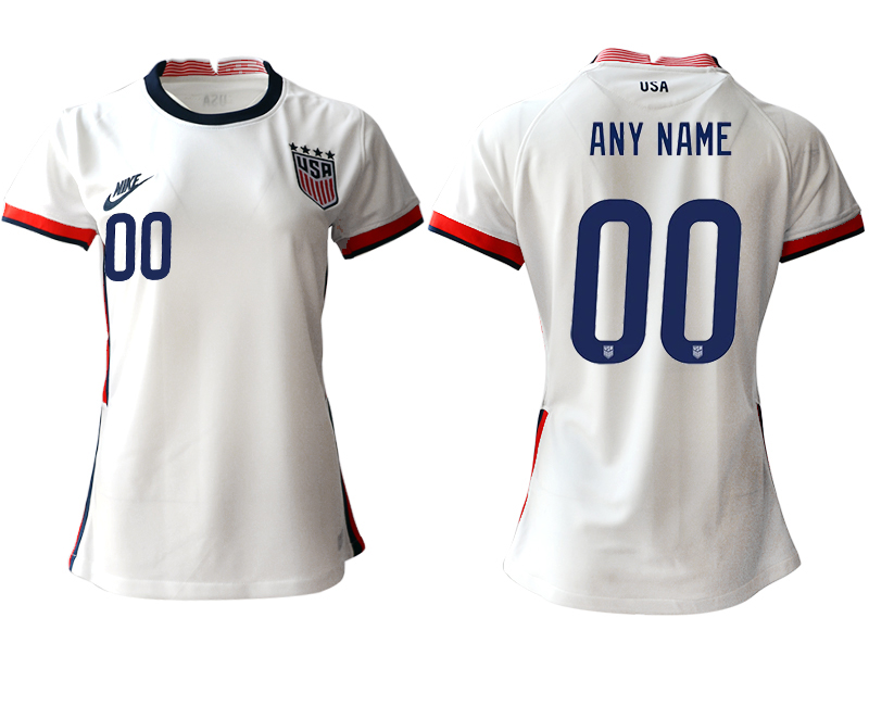 Women's 2020-21 America home aaa version any name custom soccer jerseys