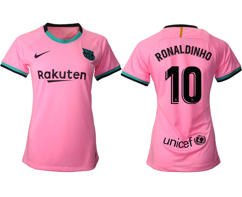 Women's 2020-21 Barcelona  away aaa version 10# RONALDINHO soccer jerseys