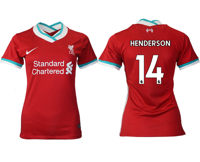 Women's 2020-21 Liverpool home aaa version 14# HENDERSON soccer jerseys