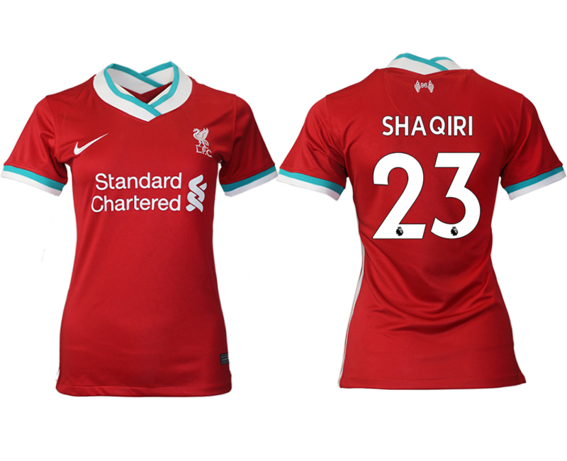 Women's 2020-21 Liverpool home aaa version 23# SHAQIRI soccer jerseys