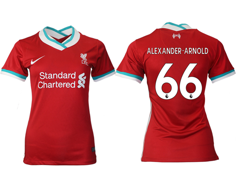 Women's 2020-21 Liverpool home aaa version 66# ALEXANDER-ARNOLD soccer jerseys