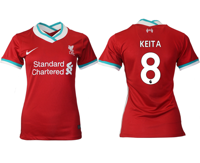 Women's 2020-21 Liverpool home aaa version 8# KEITA soccer jerseys