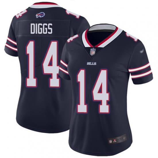 Women's Buffalo Bills #14 Stefon Diggs Navy Blue Inverted Legend Stitched NFL Nike Limited Jersey