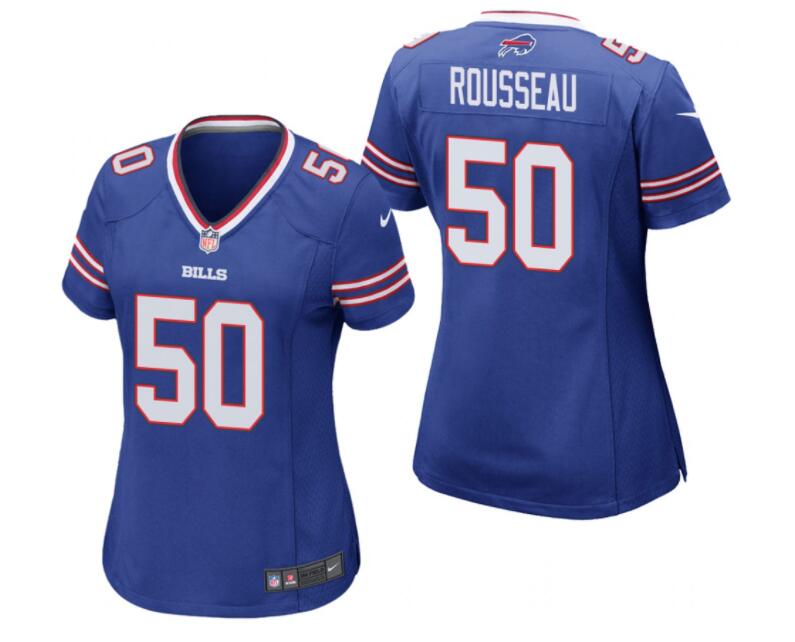 Women's Buffalo Bills #50 Gregory Rousseau Game Jersey Royal