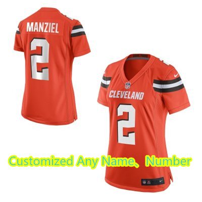 Women's Cleveland Browns Nike Orange Customized 2015 Game Jersey