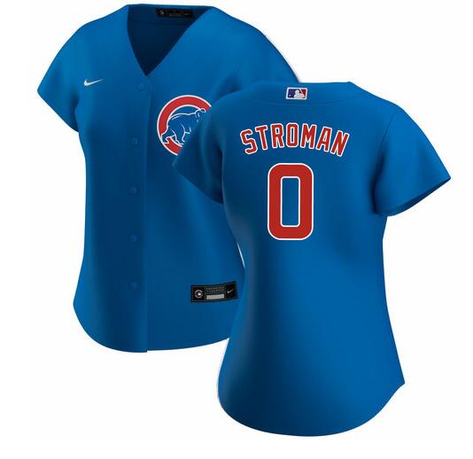 Women's Marcus Stroman Chicago Cubs #0 Alternate blue Jersey by Nike