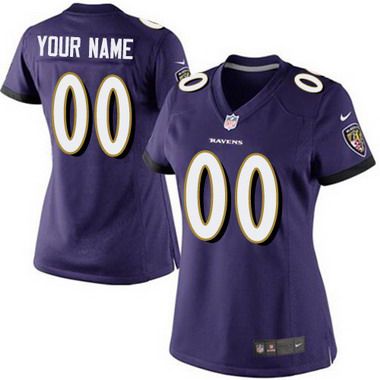 Women's Nike Baltimore Ravens Customized 2013 Purple Game Jersey