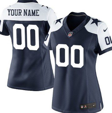 Women's Nike Dallas Cowboys Customized Blue Thanksgiving Game Jersey