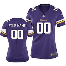 Women's Nike Minnesota Vikings Customized 2013 Purple Game Jersey