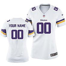 Women's Nike Minnesota Vikings Customized 2013 White Game Jersey