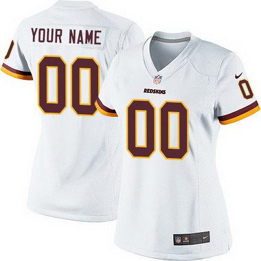 Women's Nike Washington Redskins Customized 2013 White Game Jersey