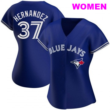 Women's Teoscar Hernandez Toronto Blue Jays #37 Replica Royal Alternate Jersey