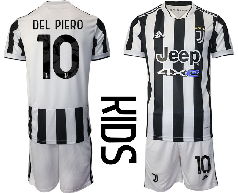 Youth 2021-2022 Club Juventus home white 10 Adidas Soccer Jerseys