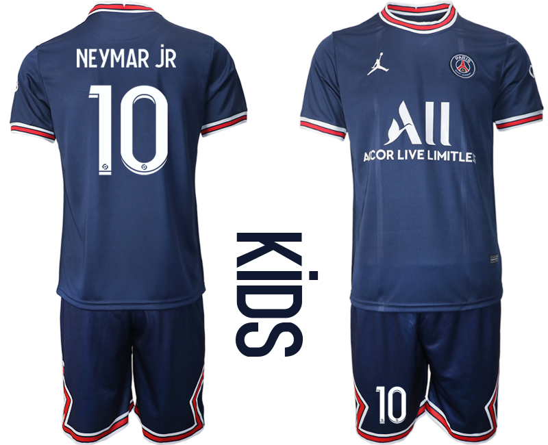 Youth 2021-22 Paris Saint-Germain home 10# NEYMAR JR soccer jerseys