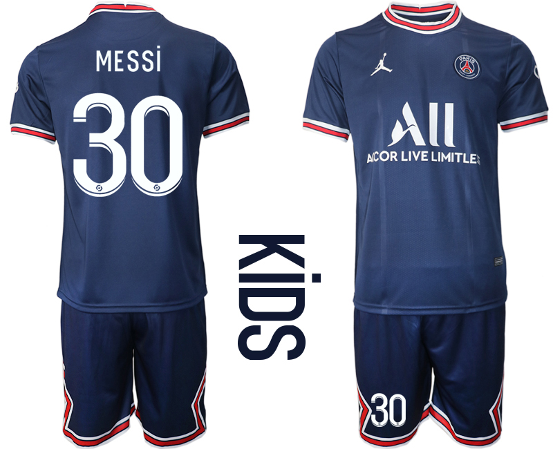 Youth 2021-22 Paris Saint-Germain home 30# MESSI soccer jerseys