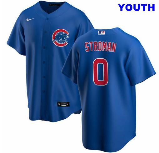 Youth's Marcus Stroman Chicago Cubs #0 Alternate blue Jersey by Nike