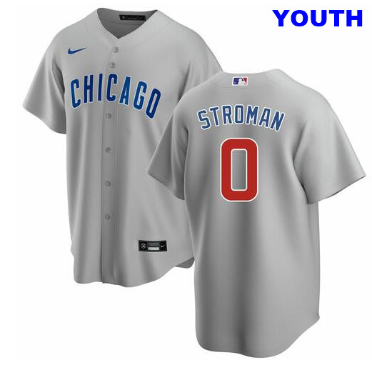 Youth's Marcus Stroman Chicago Cubs #0 Road gray Jersey by Nike