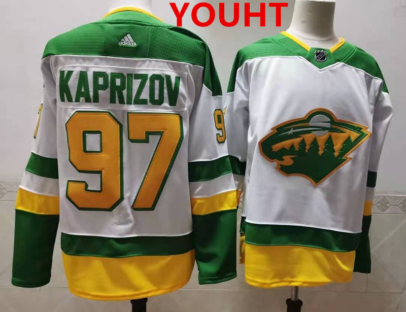 اوسرام Youth Minnesota Wild #97 Kirill Kaprizov 2021 White Retro Stitched ... اوسرام