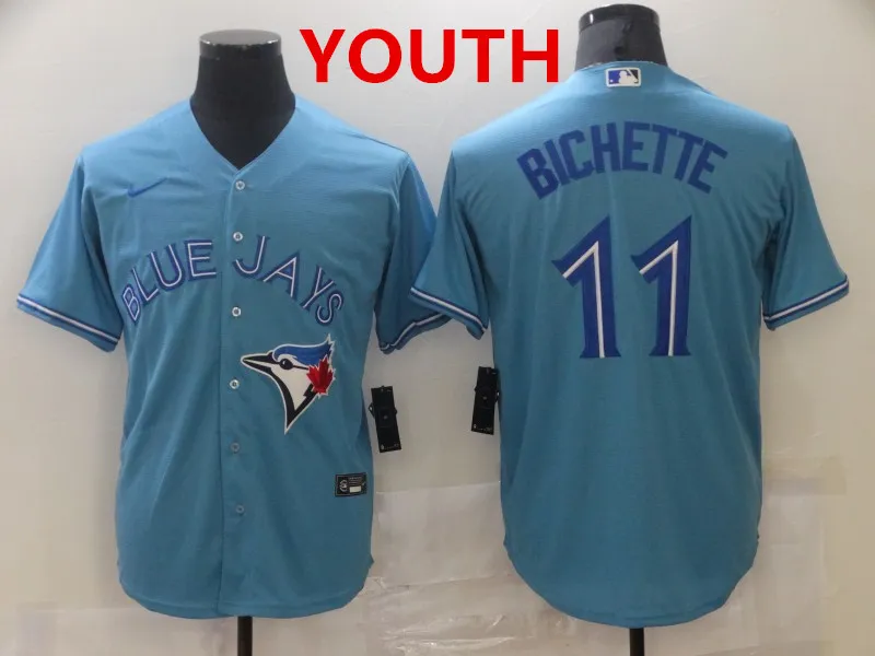 Youth Toronto Blue Jays #11 Bo Bichette Light Blue Stitched MLB Cool Base Nike Jersey