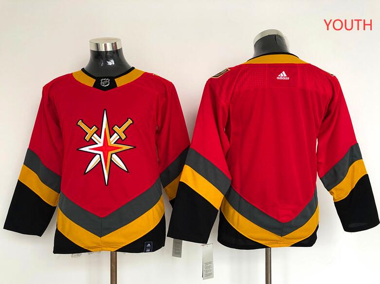 Youth Vegas Golden Knights Blank Reverse Retro Red Fourth Authentic Jersey